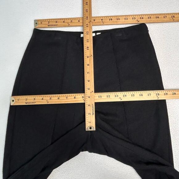 Vince Womens Size 10 Cozy Wool-Blend Mid-Rise Stitch-Front Pant Black V977222278 - Picture 2 of 8